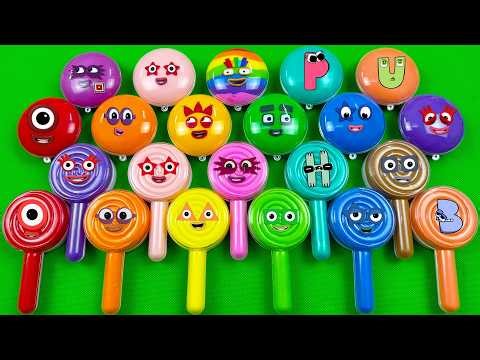 Numberblocks Slime💫Collecting All the Secret Slime Lollipop, Cake Fun with Alphablocks! Satisfying🌈
