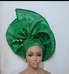 African Auto Gele , Rich Aunty Auto Gele, Bridal Auto Gele, Mother’s of Groom Auto Gele. Ready Made Wedding Head Tie. - Etsy