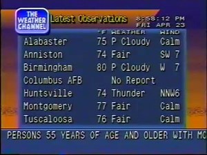 Weather Channel Local Forecast(s) 1999