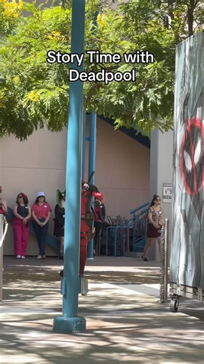 Story Time with Deadpool⁉️ YES PLEASE! 😱 What more do you need than a big comfy chair and the quintessential anti-hero acting out his favorite classic stories? Oh, how about a drop-in from Wolverine???? 🌟 You can catch the hilarious duo at Avengers Campus in Disneyland for a limited-time. 📖 It’s suitable for all ages! Find show times in the Disneyland app. Story Time is located next to the Hyperion Theater. 🎭 Hop over to our blog (link in bio) for the latest theme park news. Psst. Did you kn