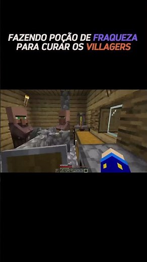 COMO FAZER POÇÃO DE FRAQUEZA PARA CURAR OS VILLAGERS NO MINECRAFT! #minecraft #minecraftshorts