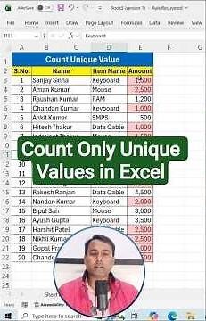 ✅ Count Only Unique Values in Excel | Easy & Powerful Trick #excelhacks