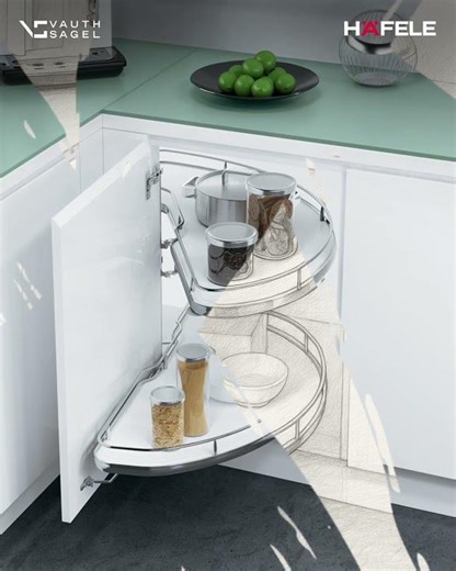 Transform Every Corner: The Art of Kitchen Storage by Hafele