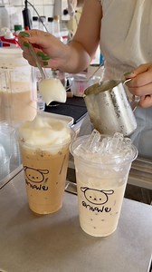 Iced Latte and Iced Cappuccino ☕️🫶🏻 #coffee #latte #cappuccino #cafe #asmr | คาเฟย