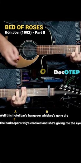 Bed Of Roses - Bon Jovi (1992) Easy Guitar Chords Tutorial with Lyrics Part 5 REELS