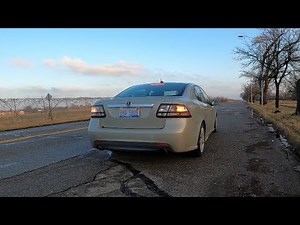Saab 9-3 2.8t Straight Pipe Acceleration Sound POV + Flyby and revs