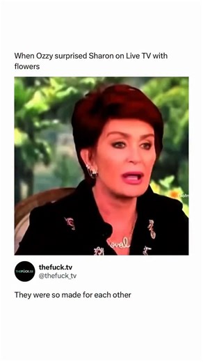 Memes, Entertainment, News on Instagram: "Ozzy Osbourne surprised Sharon Osbourne with flowers during a live television appearance in the early 2010s, a moment that quickly went viral for how uncharacteristically tender it was compared to their often chaotic public image. The clip comes from an episode of The Talk, where Sharon was a co-host at the time, and Ozzy appeared unexpectedly on set holding a bouquet, visibly emotional as he spoke about their relationship. The moment resonated because i