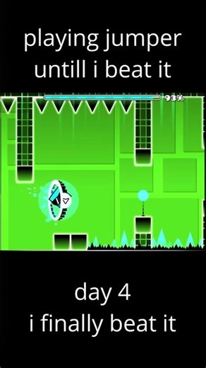 day 4 of trying to beat jumper (i finally beat it)#geometrydash