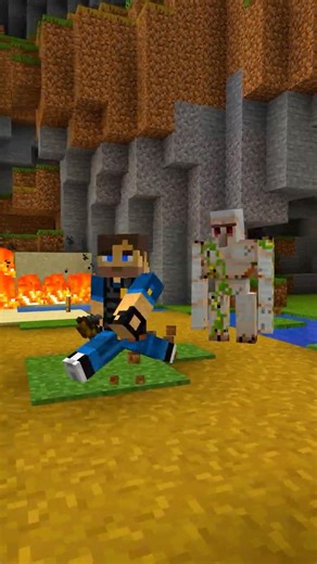 Hector loves playing with fire! #shorts #minecraft