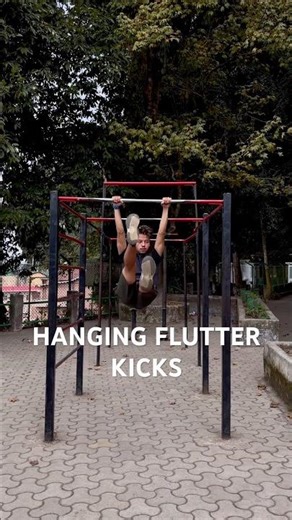 Hanging Flutter Kicks #calisthenics #motivation #bodyweightexercises #workoutshorts #fitnessjourney