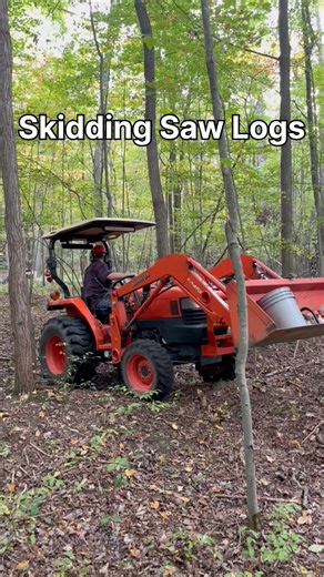 266K views · 1.8K reactions | I use my tractor for so many things and today it’s a log skidder! Just struggled to them to the sawmill before we ran out of light. #livingouramericandream #tractor #kubota #skidding #logox #sawmill #lumber #logging | Living Our American Dream | Facebook