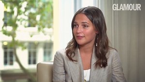 Alicia Vikander on Instagram: "Alicia speaks to @glamouruk about what it was like growing up with a dad who’s a psychiatrist, what’s shaped her as a person and what it’s like to work in different languages. Link to full video in my bio."