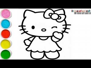 🎀 Hello Kitty Coloring Tutorial 🖍️ | Cute & Easy Drawing for Kids