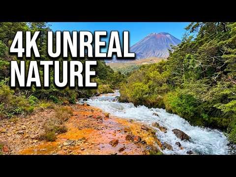 Hiking Tongariro National Park's Breathtaking Silica Rapids | 4k New Zealand Mountain Trail