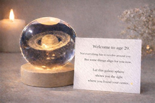 Saturn Galaxy Crystal Ball Night Light, USB Space Lamp, 3D Solar System Globe, 29th Birthday Gift, Galaxy Keepsake Decor - Etsy