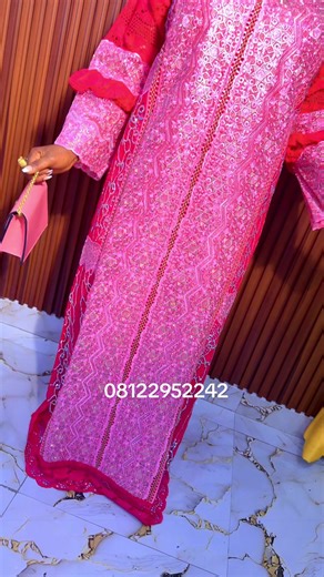 Pretty in pink 🌸 This gorgeous light pink beauty with rich dark pink details is elegance at its finest. Shop now at the store or online#goviral #makemefamous #nigeriantiktok🇳🇬 #AfricanBeauty #ramadanmubarak🌙