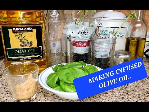 Infused Olive Oil. How to make your own! Basil and Garlic. #wotd