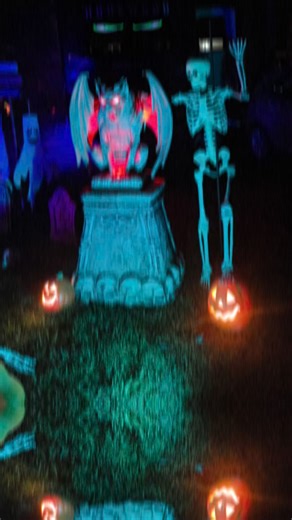 Our campers set up all these thrills and chills for Halloween 3- it was a terrifically terrifying night at the campground! Thank you to everyone who decorated and handed out goodies- it was an epic evening of trick or treating! #lakearrowheadcampground #wisconsincamping #makefunafamilytradition #spookyseason | Lake Arrowhead Campground