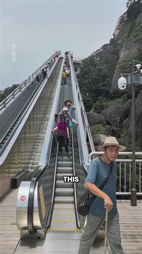 World’s Most Shocking Mountain Escalator in China