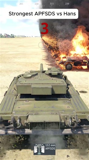 Strongest APFSDS vs 100 FlakPanzers