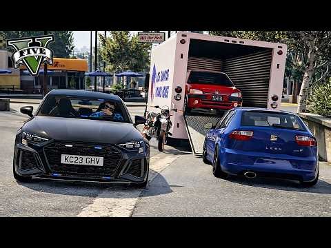 LA BAC EN RS3 DÉCOUVRE UN GARAGE ILLÉGAL REMPLI DE VOITURES VOLÉES | GTA V RP MOD