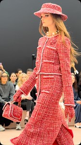 28K views · 3.4K reactions | Today models at @Chanel walked around an XL deconstructed bow, maybe signaling that the brand is not only about being classically well put together. This is reflected in a collection that felt young and light, featuring sheer fabrics, a mix match of prints, and XL cool accessories such as large pearls where you can cut your phone and lipstick. #voguearabia #parisfashionweek #chanel | Vogue Arabia | Facebook