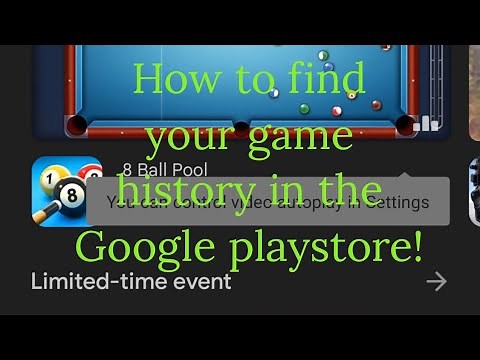 How to find Games History in Google Playstore!