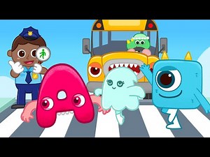 Crosswalk Song: Red light stop, green light go! - safety song for kids