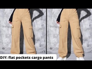 HOW TO CUT AND SEW A FLAT POCKET CARGO PANTS/ COMBAT Trouser. BEGINNERS FRIENDLY