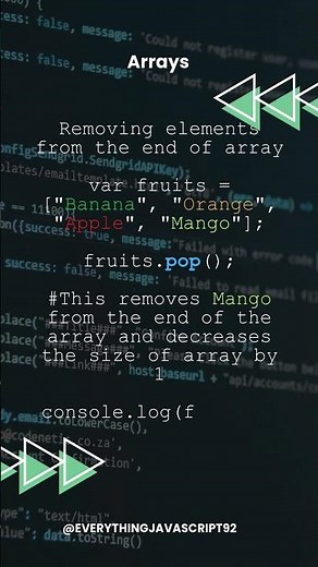 Remove Elements from Array in JavaScript | .pop() & .shift() Explained 🚀
