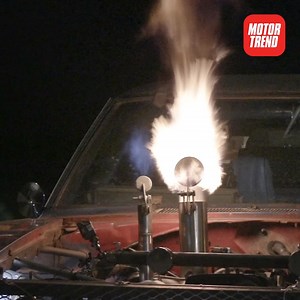 Fireball burnouts with the 2JZ Death Metal Charger! Stream Roadkill NOW on the MotorTrend App! https://motortrend.app.link/J7tyio9uBjb | Roadkill