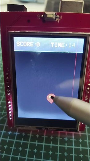 built a Ball Tap Challenge using an Arduino UNO and a TFT touchscreen