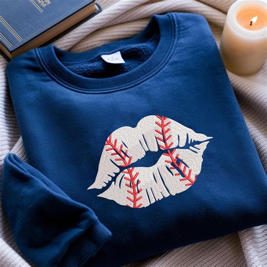 Baseball Lips Embroidery Design, Sports Machine Embroidery File, Baseball Lover Gift (digital Download) - Etsy