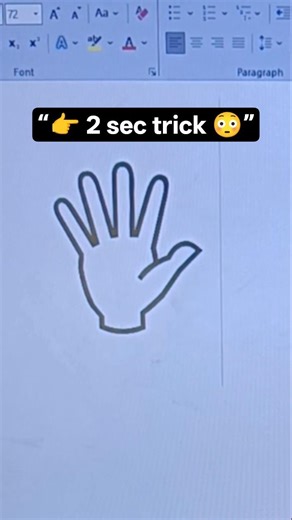 Hand Symbol in MS Word 👉#handsymbol #msword #shortcutkeys #computertips #techshorts