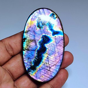 Spectrolite Cabochon Gemstone - Natural Gemstone for Silver Jewelry, Wire Wrapping, Rings, Pendants, Earrings Oval(81x47x10) - Etsy