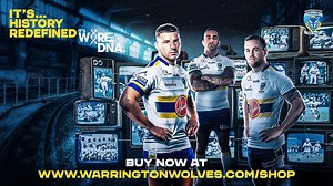 ⏩ 𝐈𝐭'𝐬... 𝐇𝐢𝐬𝐭𝐨𝐫𝐲 𝐑𝐞𝐝𝐞𝐟𝐢𝐧𝐞𝐝 Introducing our brand new white home kit for the 2023 season 🔥 Available now: bit.ly/WWshop1 | Warrington Wolves