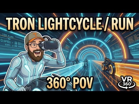 TRON Lightcycle / Run 360° POV | Full Ride Experience in 8K VR