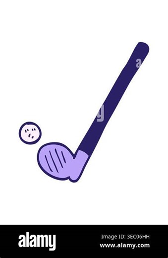 pixelize effect animation of cartoon doodle golf club and ball Stock Video Footage - Alamy