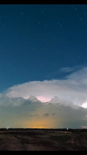 The birth of chaos. When placed right, with a view of the tail end of a system, you can watch the birth of monsters. This training storm system bore three powerful supercells right in front of me this night. Hours apart, they would go on to march dozens of miles across the dark moonlit landscape dropping huge hail, prolific lightning, and swaths of flooding rain as most people below were sleeping. From a distance there is nothing but beauty. #storm #lightning #nightsky #bbcearth #weather | Paul 