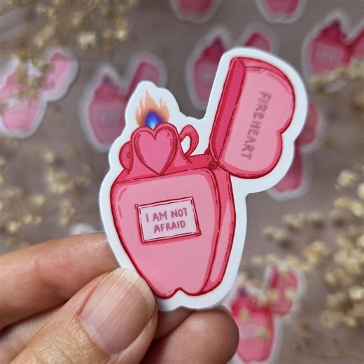 Fireheart Sticker: Waterproof Vinyl Sticker for Book Lovers, Throne of Glass Inspired - Etsy