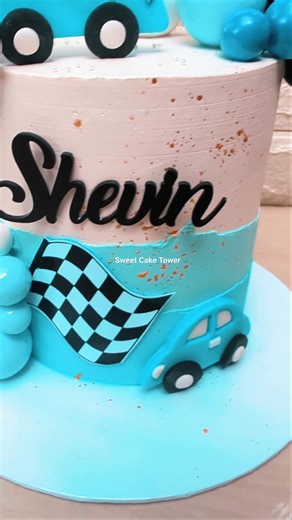 Car Theme 💙💙 #fyp #followersreelsfypシ゚viralシfypシ゚viralシalシfollowers #carthemecake #sweetcaketower | Sweet Cake Tower