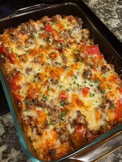 Delicious Philly Cheesesteak Casserole Recipe