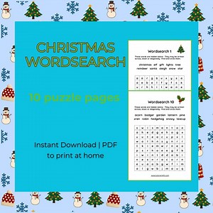 Christmas Wordsearch Puzzles – Printable Holiday Activity for Kids, Teachers & Homeschool, Instant Download, Printable PDF - Etsy UK