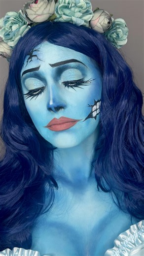 Corpse Bride make-up. #corpsebride #corpsebridemakeup #thecorpsebride #halloweenmakeup #halloween2025 | Rowena Carhart