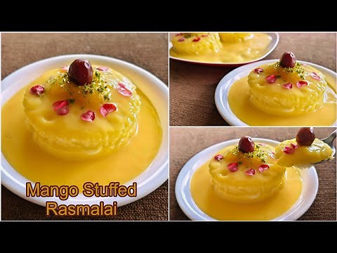 Fireless Mango Stuffed Rasmalai Recipe | Ready in 5 Minutes | Delicious Dessert for Kids & Family