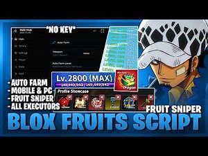Blox Fruits Script — NO KEY, Fruit Sniper, Fruit Finder, Auto Farm, Auto Bounty, PVP (BEST)