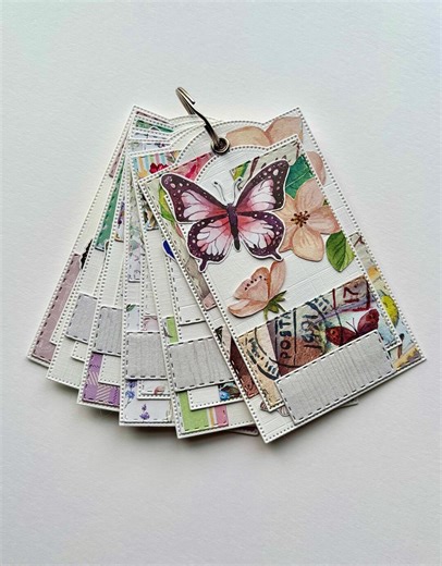 Handmade Butterfly Flip Cards: Ring-bound Label Cards for Journalling, Notes or Gifting - Etsy