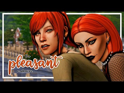 Giving the PLEASANT TWINS the ULTIMATE makeover! + CC List | Sims 4: Townie Makeover CAS