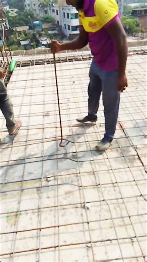 slab reinforcement, ছাদের রড বাঁকানোর আধুনিক নির্মাণের নতুন কৌশল #shorts#home #short #reels #slab