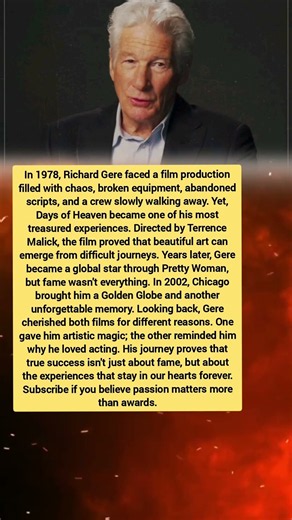 Richard Gere’s Inspiring Journey | From Days of Heaven to Chicago 🎬❤️
